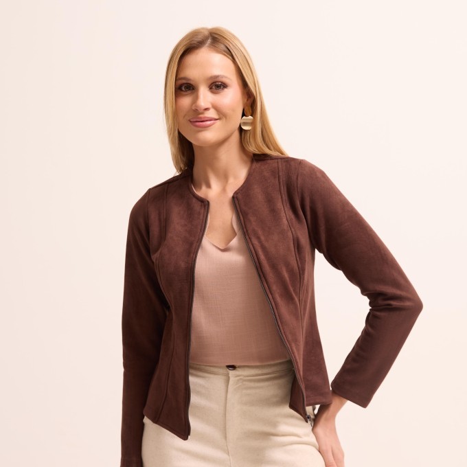 Casaco Feminino de Suede